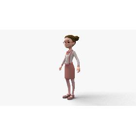 3D Girl Presenter model